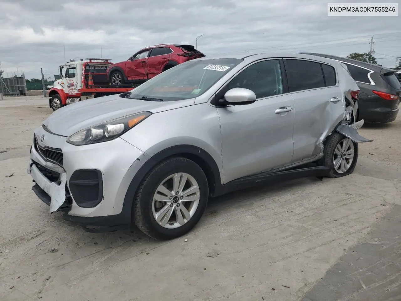 2019 Kia Sportage Lx VIN: KNDPM3AC0K7555246 Lot: 81237214