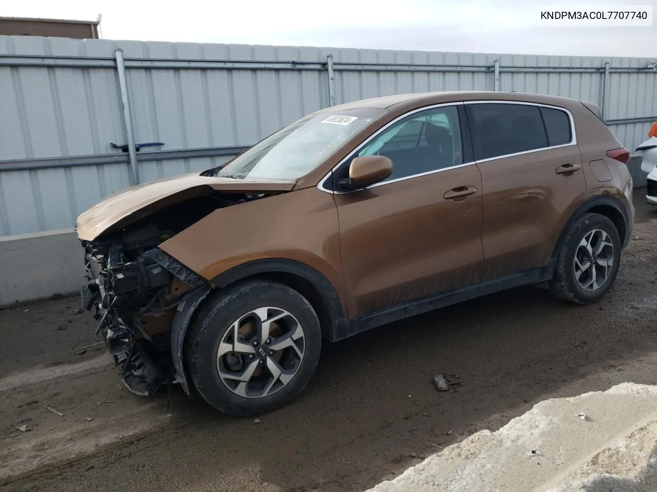 2020 Kia Sportage Lx VIN: KNDPM3AC0L7707740 Lot: 40923624