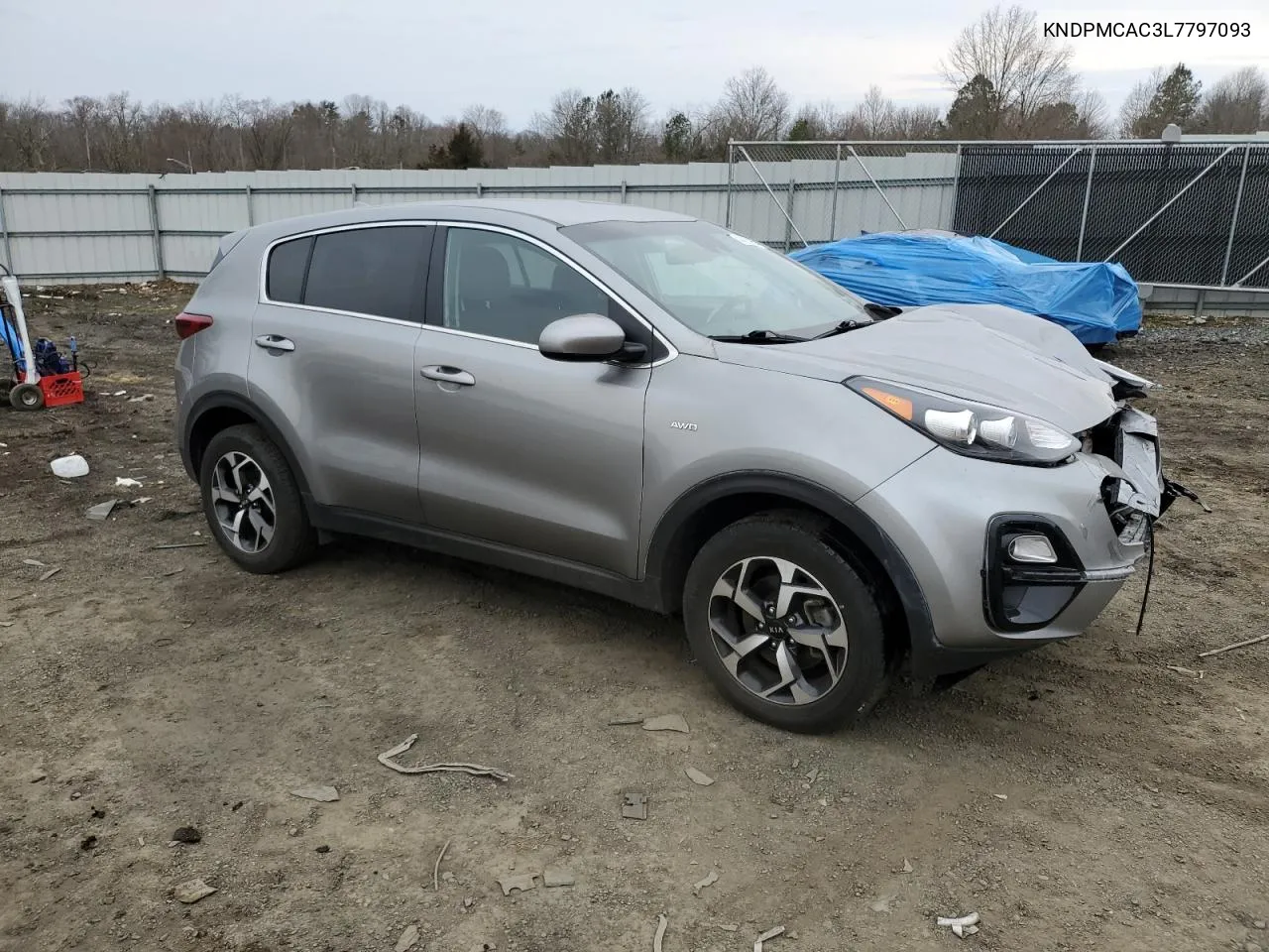 2020 Kia Sportage Lx VIN: KNDPMCAC3L7797093 Lot: 44257954