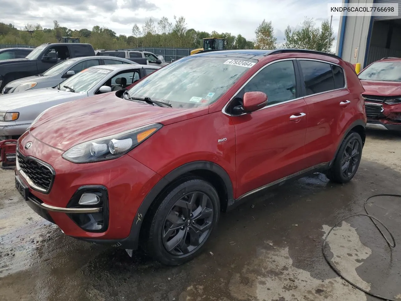 2020 Kia Sportage S VIN: KNDP6CAC0L7766698 Lot: 47932464