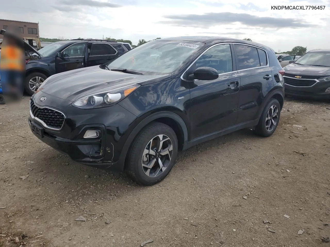 2020 Kia Sportage Lx VIN: KNDPMCACXL7796457 Lot: 53156424