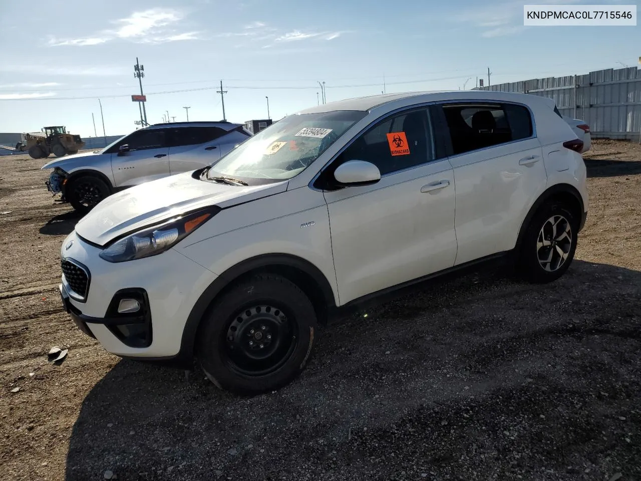 2020 Kia Sportage Lx VIN: KNDPMCAC0L7715546 Lot: 55394804