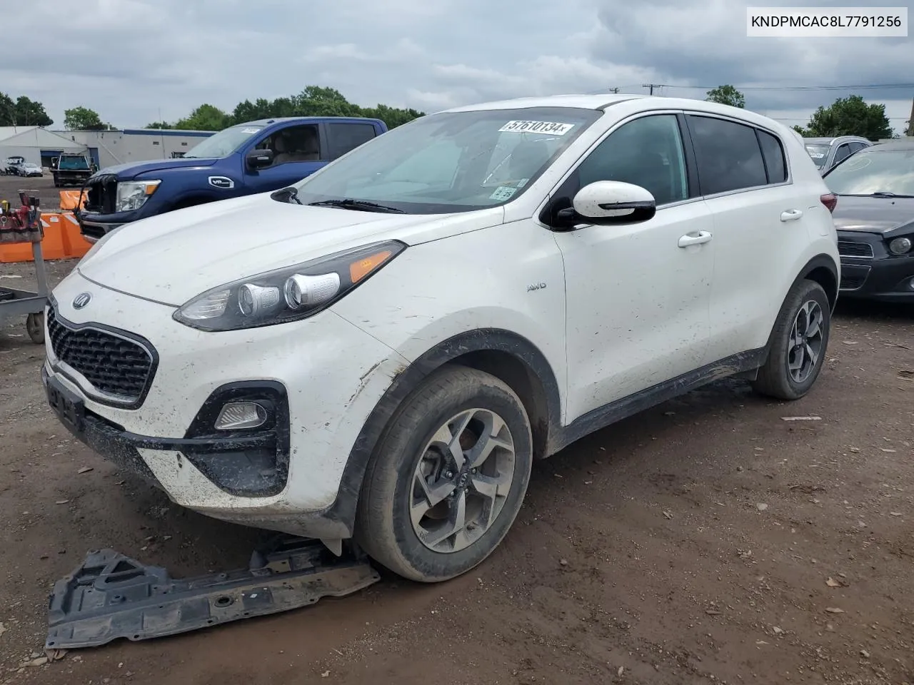 2020 Kia Sportage Lx VIN: KNDPMCAC8L7791256 Lot: 57610134