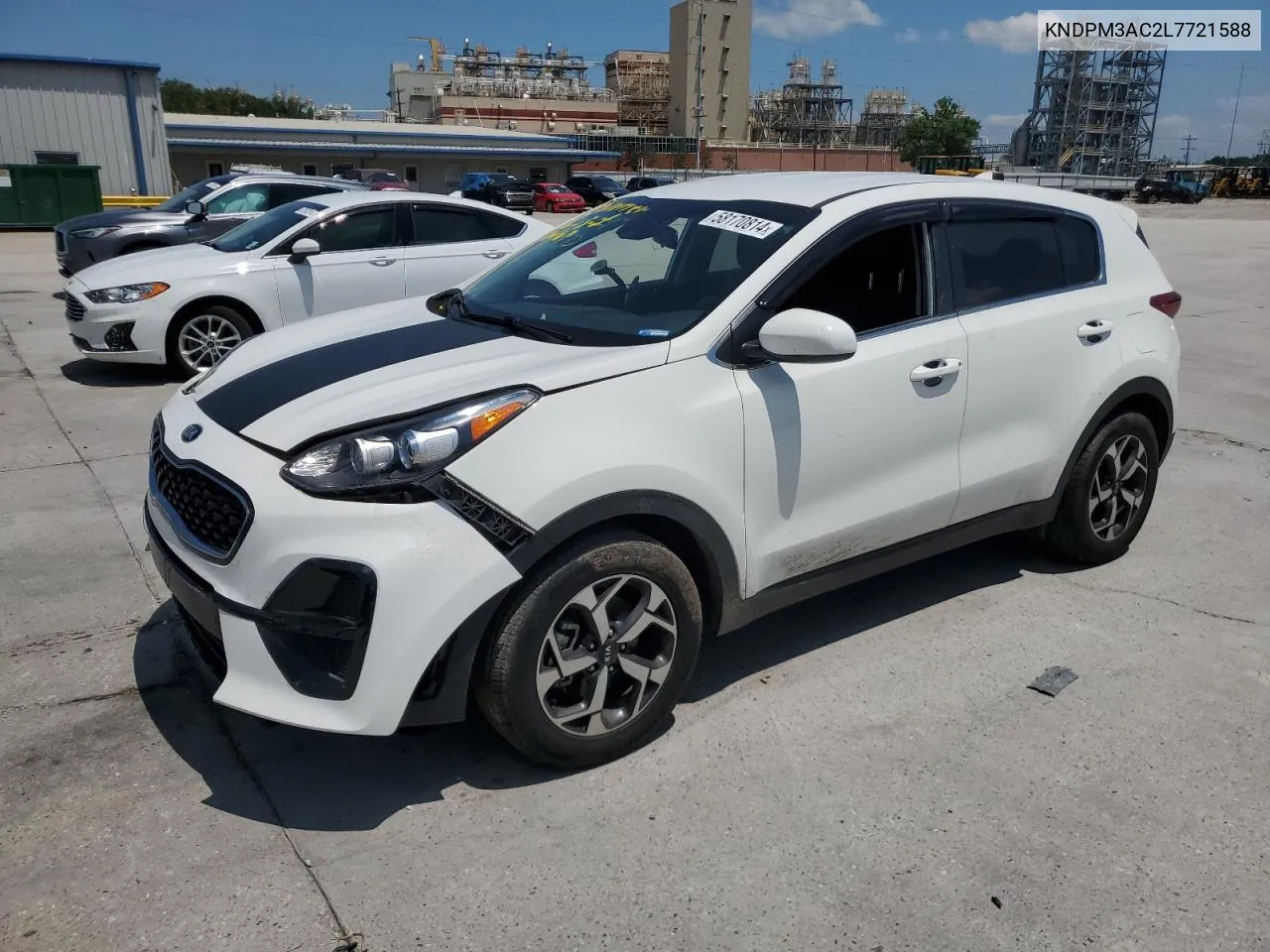 2020 Kia Sportage Lx VIN: KNDPM3AC2L7721588 Lot: 58170814