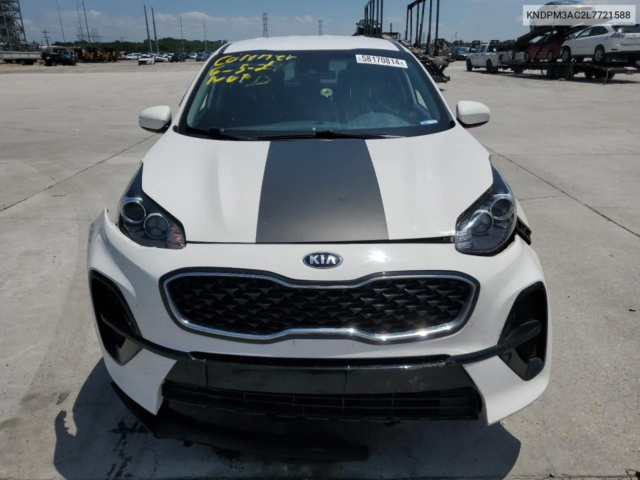 2020 Kia Sportage Lx VIN: KNDPM3AC2L7721588 Lot: 58170814