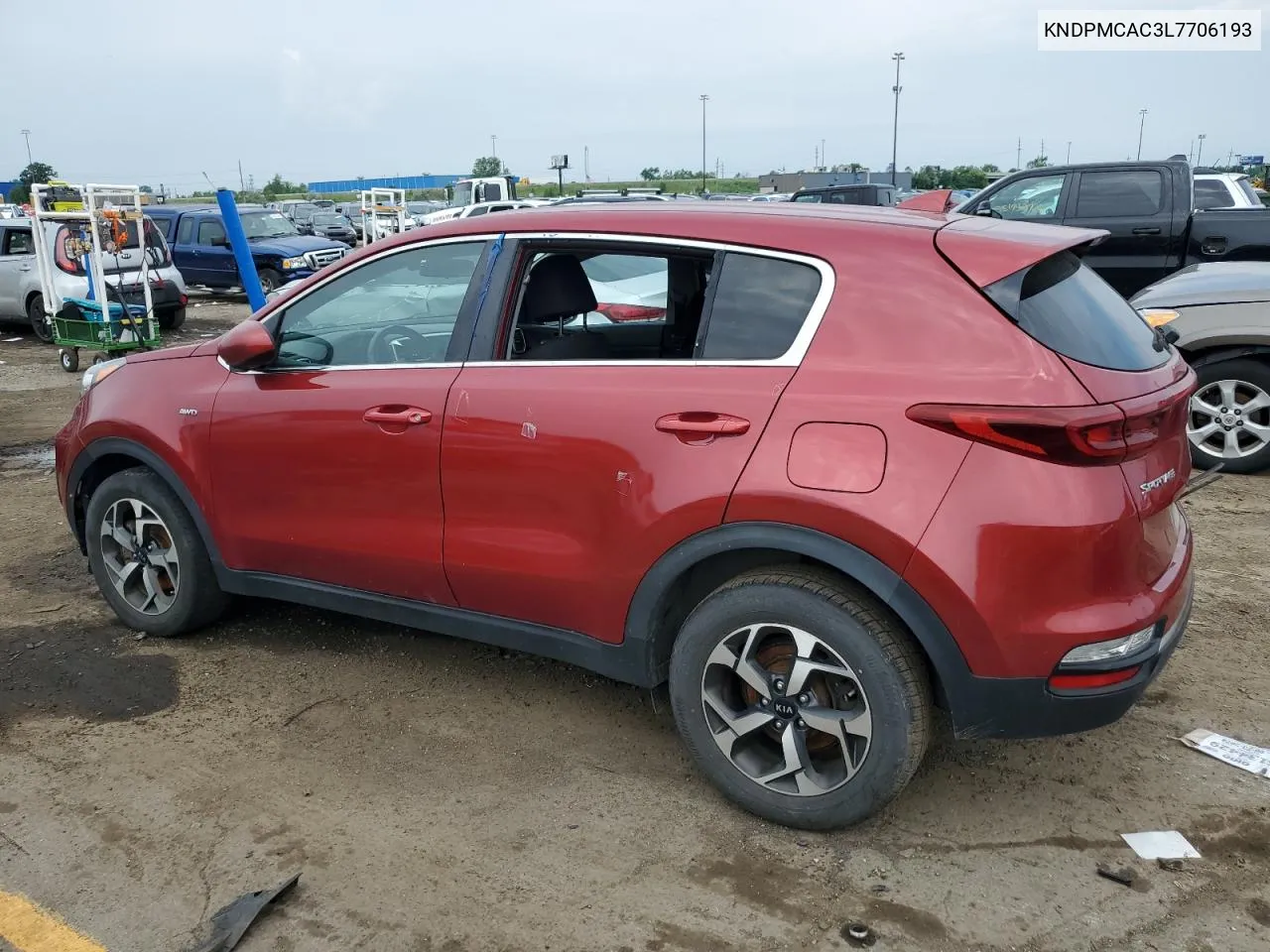 2020 Kia Sportage Lx VIN: KNDPMCAC3L7706193 Lot: 58639804