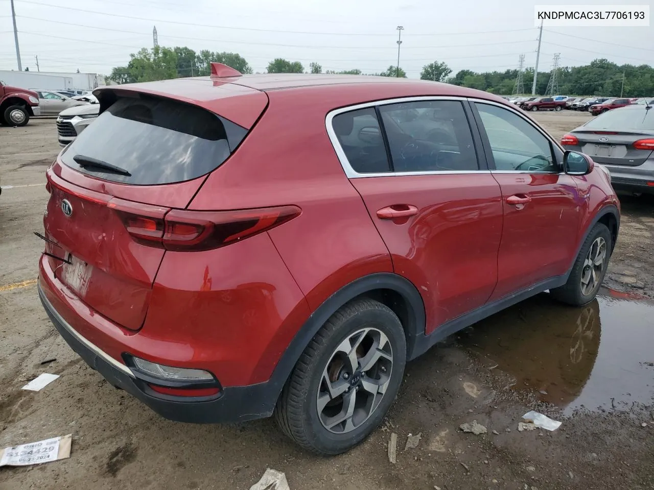 2020 Kia Sportage Lx VIN: KNDPMCAC3L7706193 Lot: 58639804