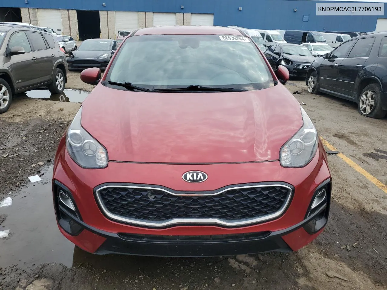 2020 Kia Sportage Lx VIN: KNDPMCAC3L7706193 Lot: 58639804