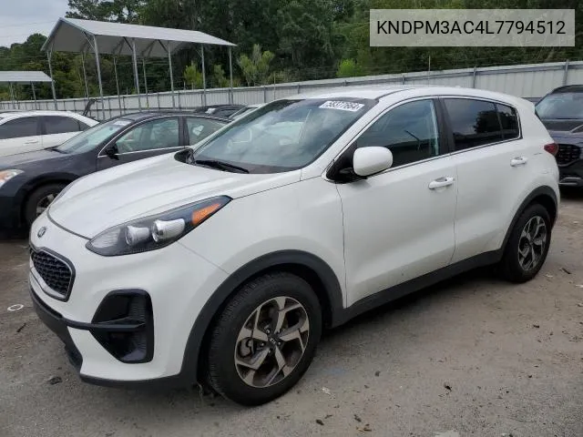 2020 Kia Sportage Lx VIN: KNDPM3AC4L7794512 Lot: 60901744