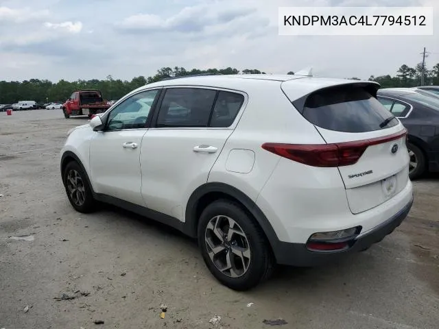 2020 Kia Sportage Lx VIN: KNDPM3AC4L7794512 Lot: 60901744