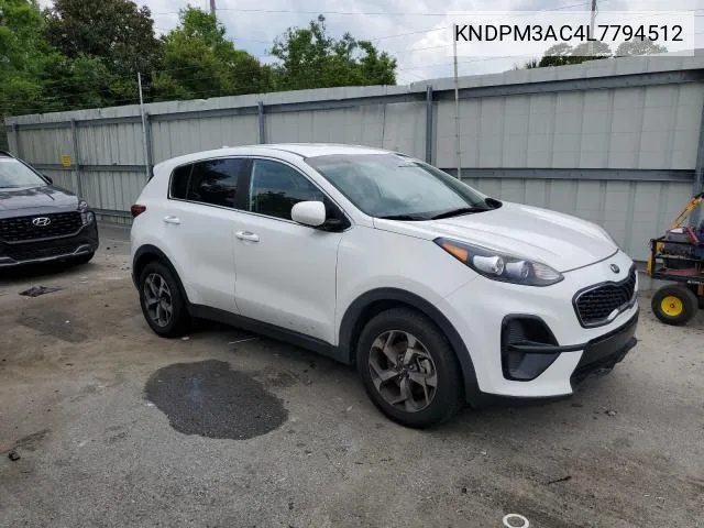 2020 Kia Sportage Lx VIN: KNDPM3AC4L7794512 Lot: 60901744