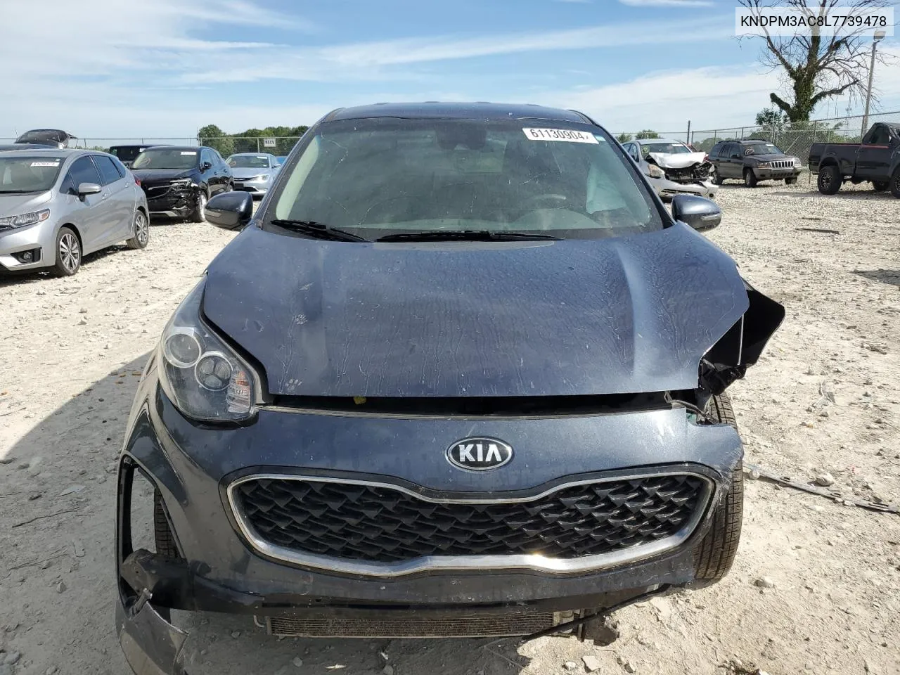 2020 Kia Sportage Lx VIN: KNDPM3AC8L7739478 Lot: 61130904