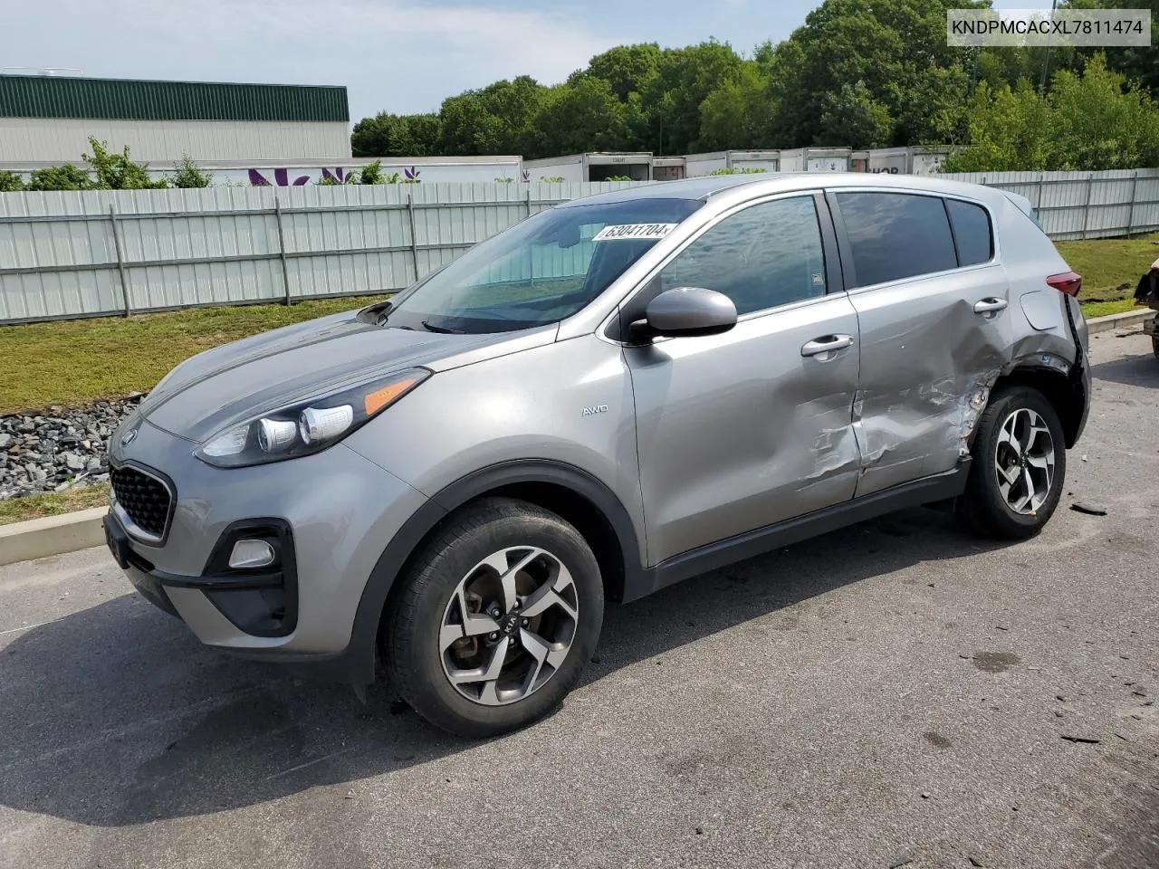 2020 Kia Sportage Lx VIN: KNDPMCACXL7811474 Lot: 63041704