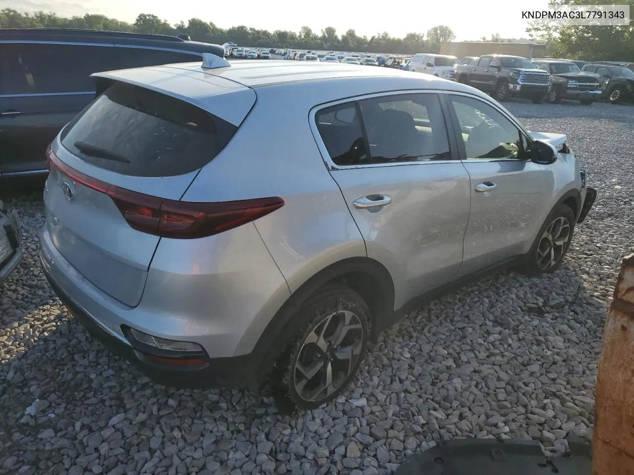 2020 Kia Sportage Lx VIN: KNDPM3AC3L7791343 Lot: 65024564