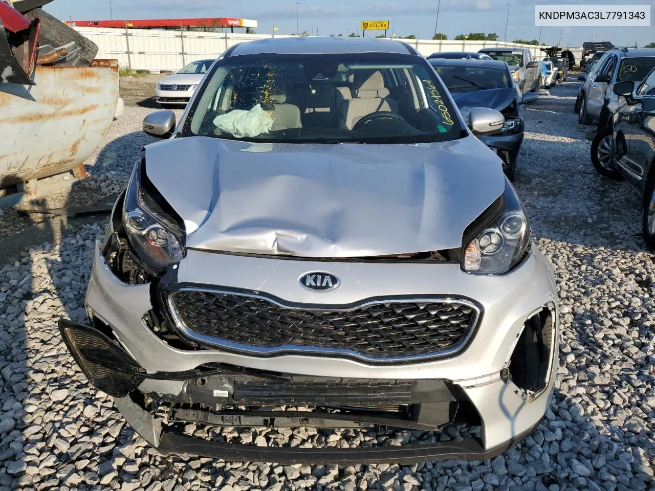 2020 Kia Sportage Lx VIN: KNDPM3AC3L7791343 Lot: 65024564