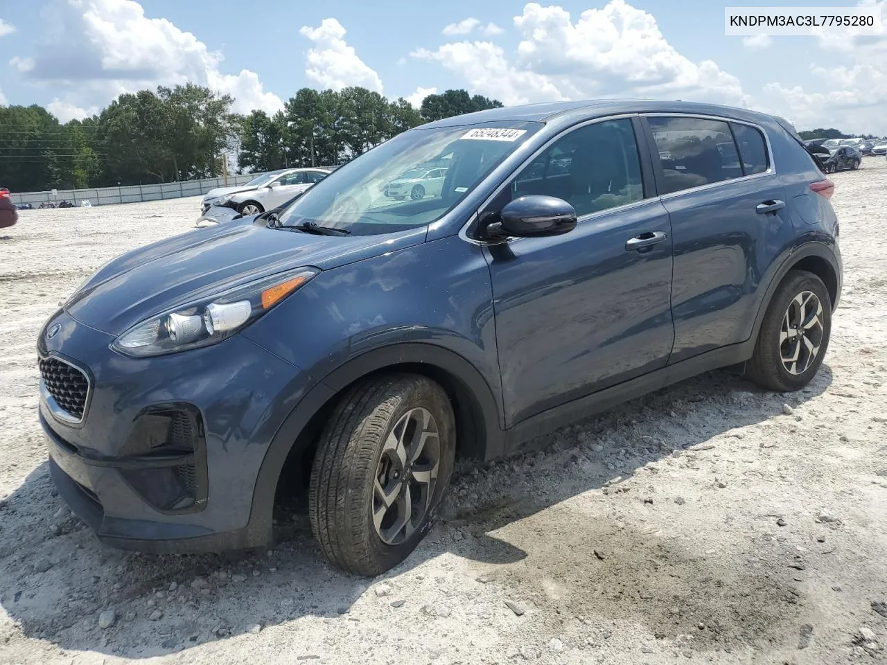 2020 Kia Sportage Lx VIN: KNDPM3AC3L7795280 Lot: 65248344