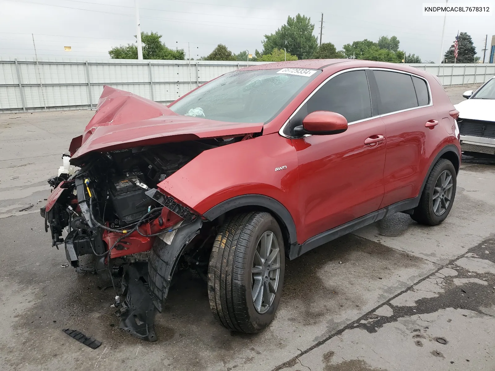 2020 Kia Sportage Lx VIN: KNDPMCAC8L7678312 Lot: 66729334