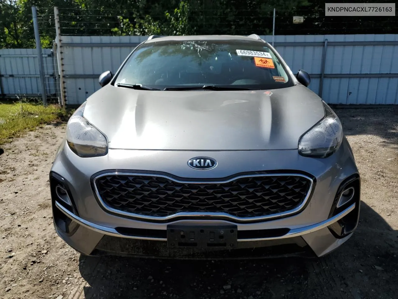 2020 Kia Sportage Ex VIN: KNDPNCACXL7726163 Lot: 66983534