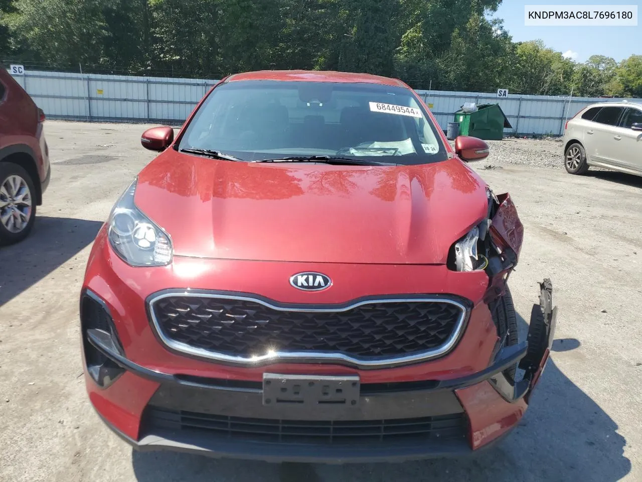 2020 Kia Sportage Lx VIN: KNDPM3AC8L7696180 Lot: 68449544