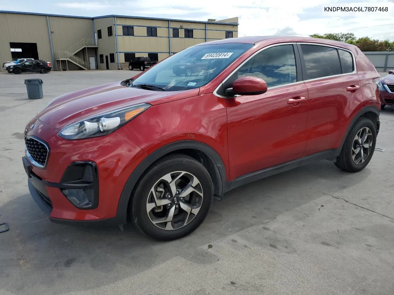 2020 Kia Sportage Lx VIN: KNDPM3AC6L7807468 Lot: 69420914