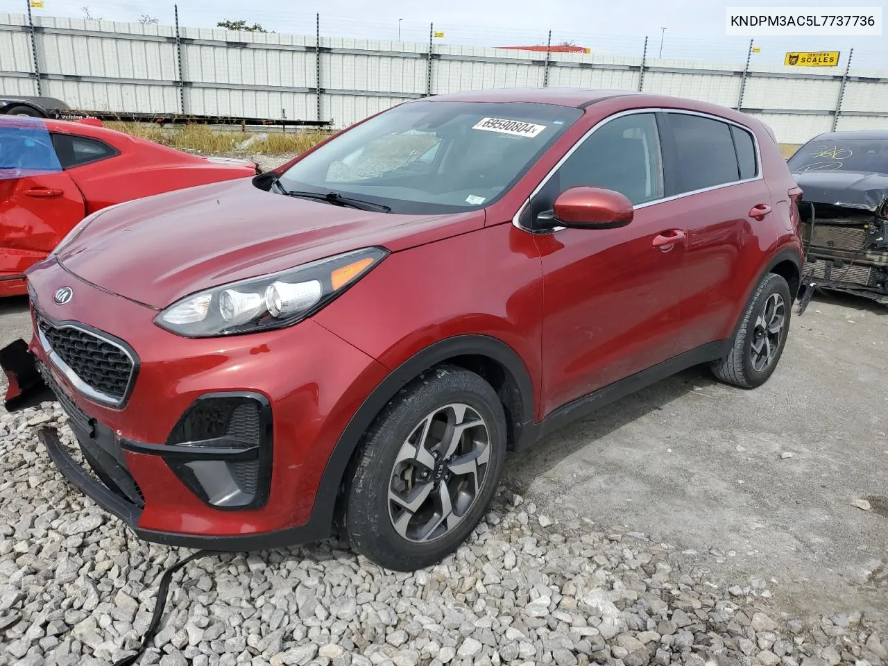 2020 Kia Sportage Lx VIN: KNDPM3AC5L7737736 Lot: 69590804