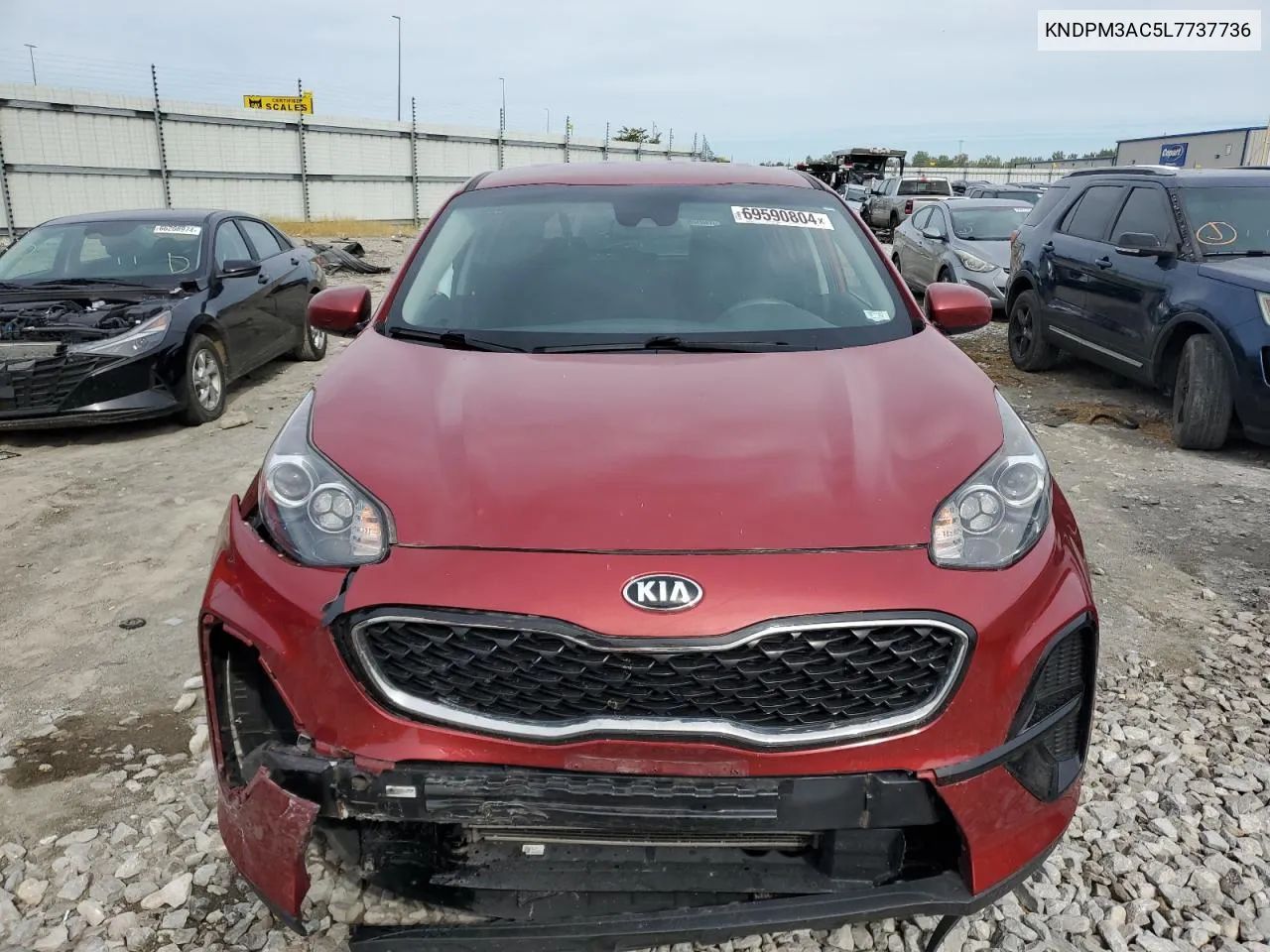 2020 Kia Sportage Lx VIN: KNDPM3AC5L7737736 Lot: 69590804