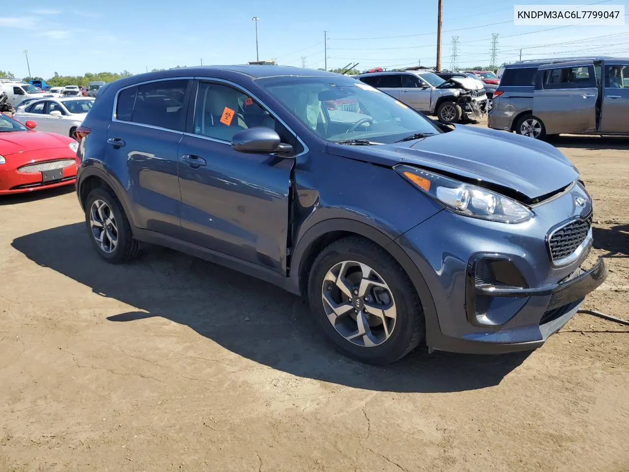 2020 Kia Sportage Lx VIN: KNDPM3AC6L7799047 Lot: 70077484