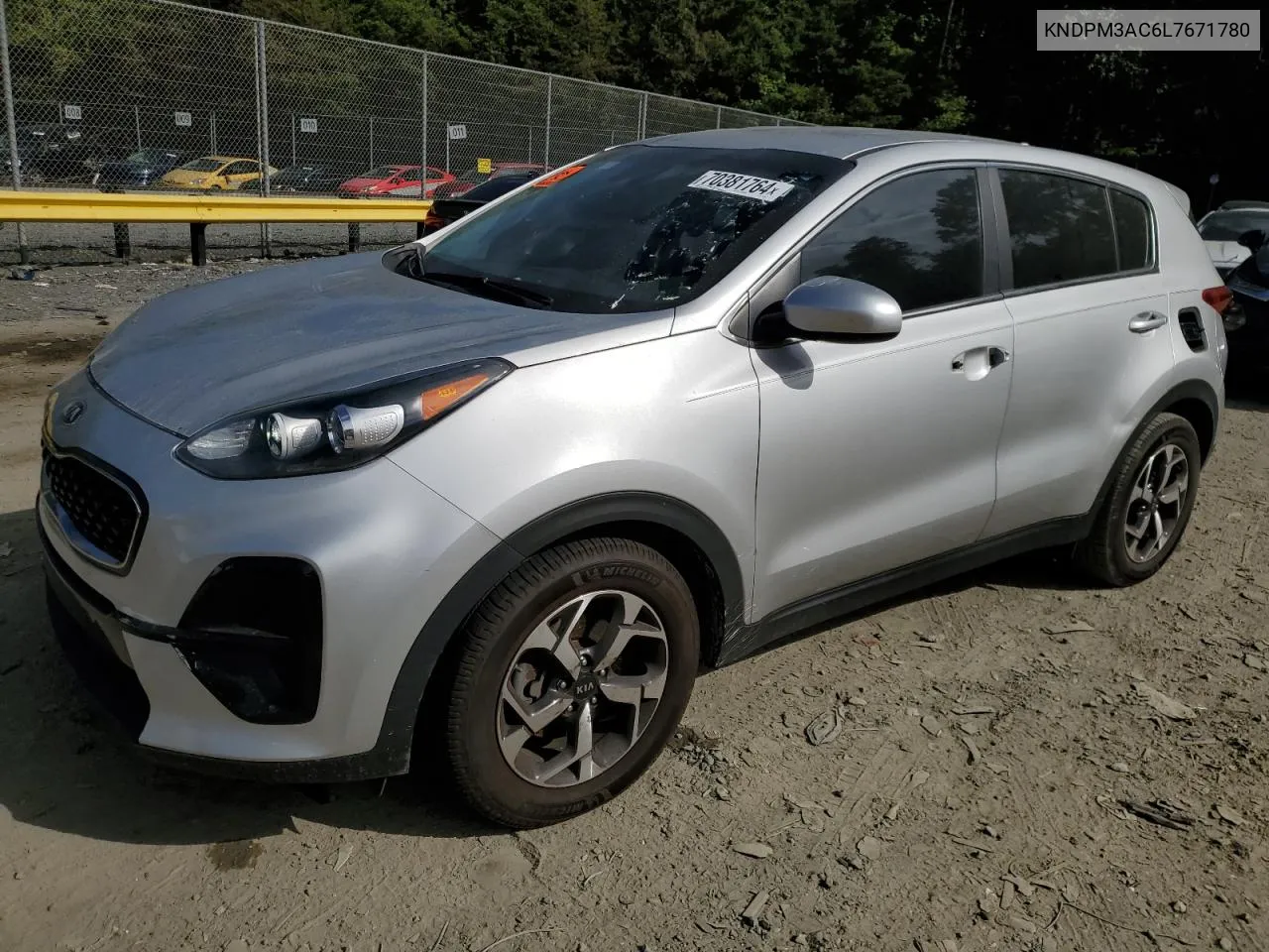 2020 Kia Sportage Lx VIN: KNDPM3AC6L7671780 Lot: 70381764