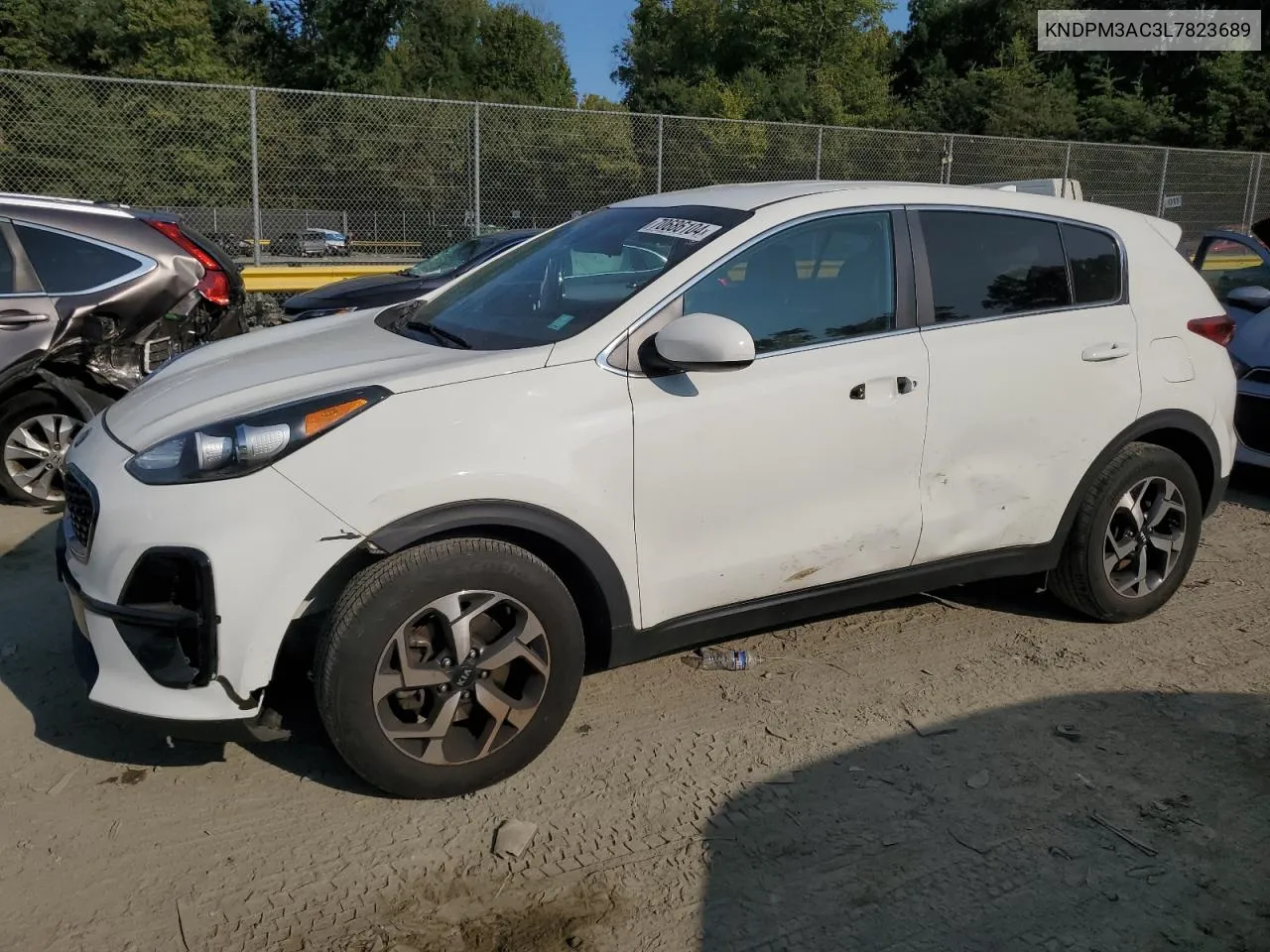 2020 Kia Sportage Lx VIN: KNDPM3AC3L7823689 Lot: 70686104