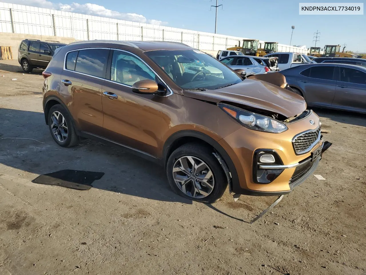 2020 Kia Sportage Ex VIN: KNDPN3ACXL7734019 Lot: 70862404