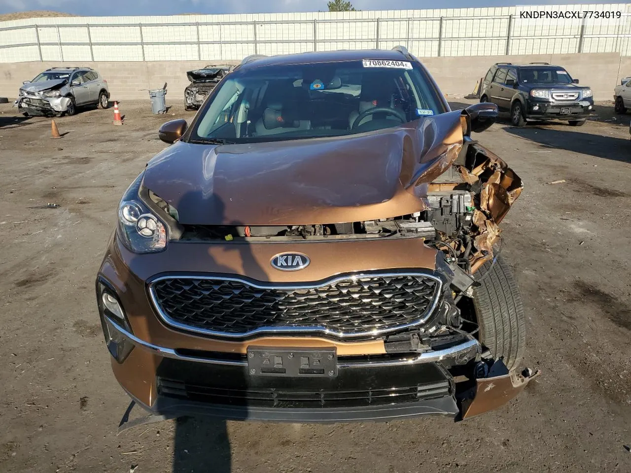 2020 Kia Sportage Ex VIN: KNDPN3ACXL7734019 Lot: 70862404