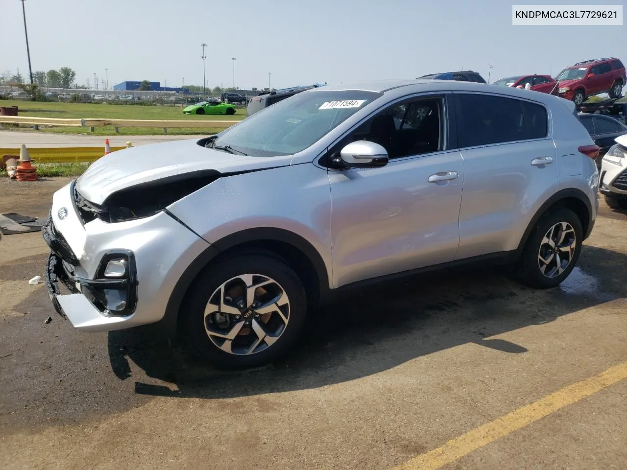 2020 Kia Sportage Lx VIN: KNDPMCAC3L7729621 Lot: 71071594