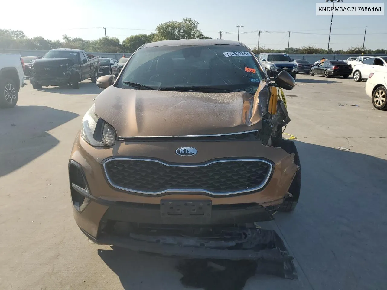 2020 Kia Sportage Lx VIN: KNDPM3AC2L7686468 Lot: 71484724