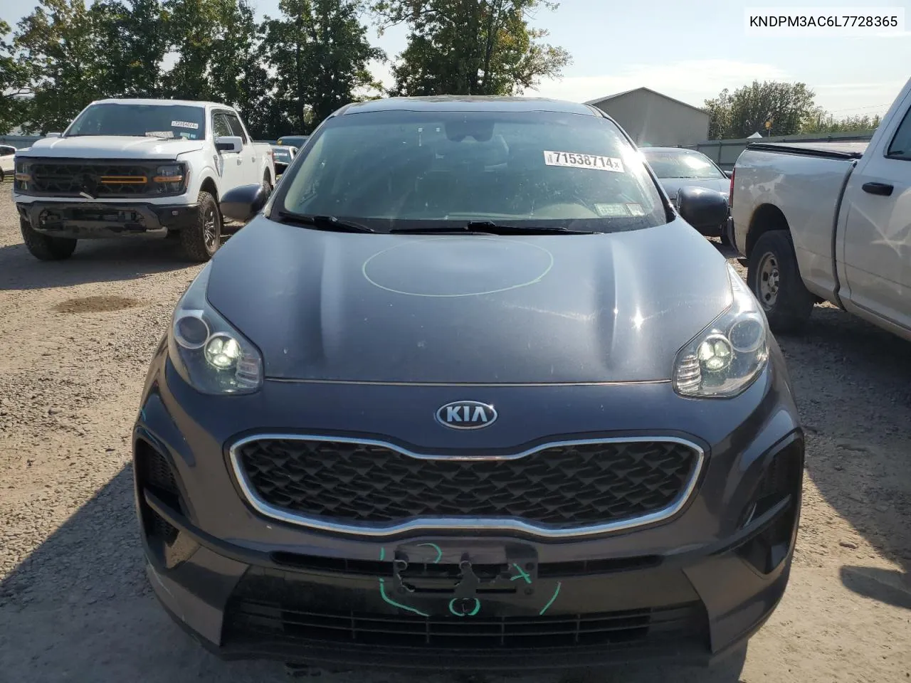 2020 Kia Sportage Lx VIN: KNDPM3AC6L7728365 Lot: 71538714