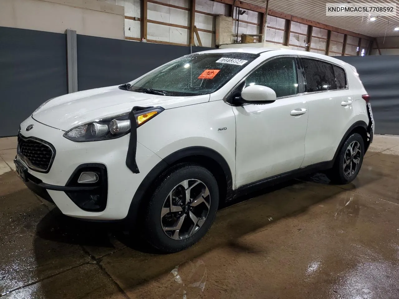 2020 Kia Sportage Lx VIN: KNDPMCAC5L7708592 Lot: 72313994