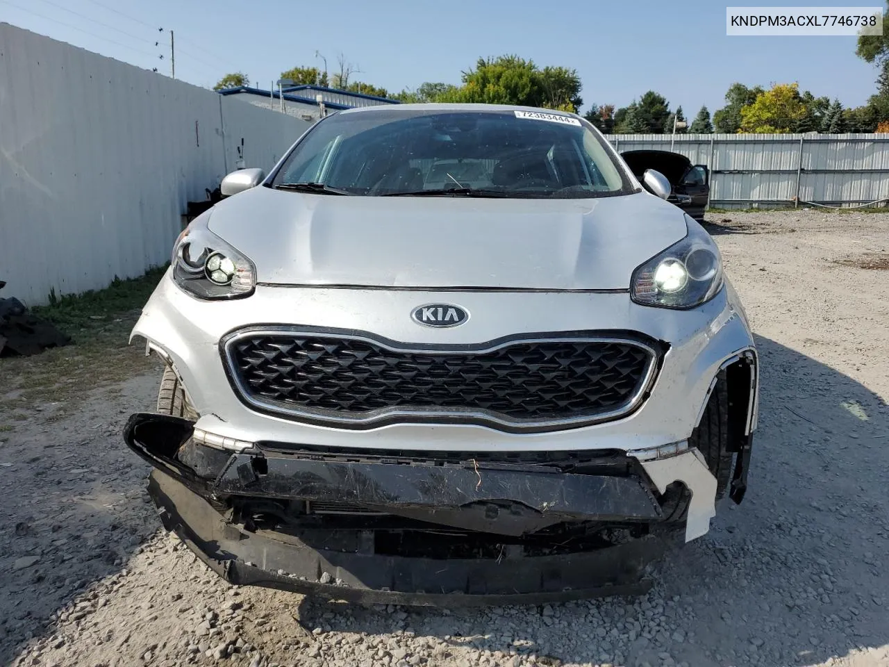 2020 Kia Sportage Lx VIN: KNDPM3ACXL7746738 Lot: 72383444