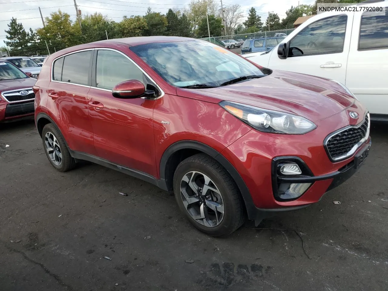 2020 Kia Sportage Lx VIN: KNDPMCAC2L7792080 Lot: 72391134