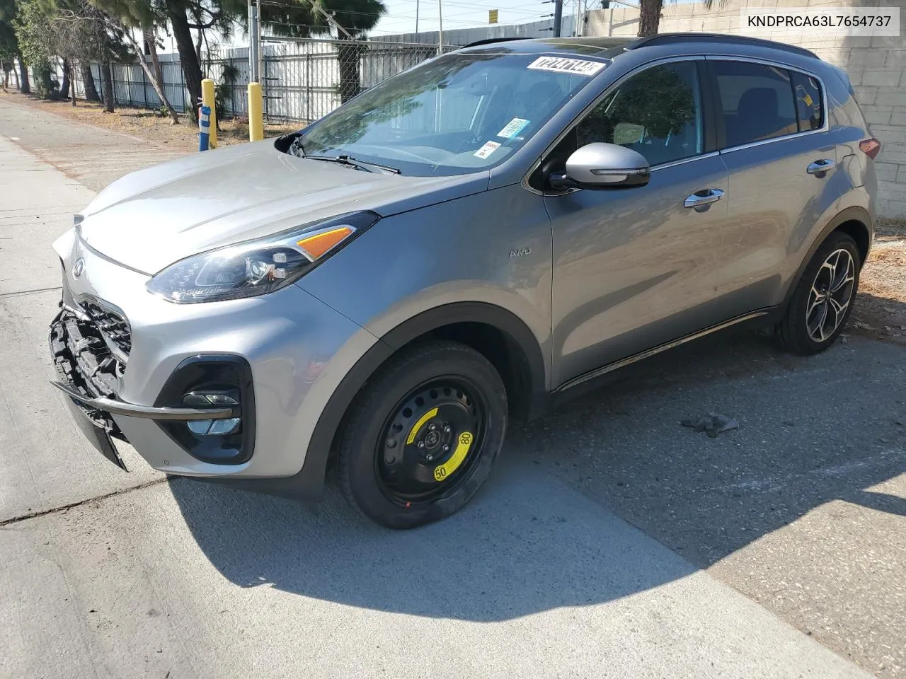 2020 Kia Sportage Sx VIN: KNDPRCA63L7654737 Lot: 72747144