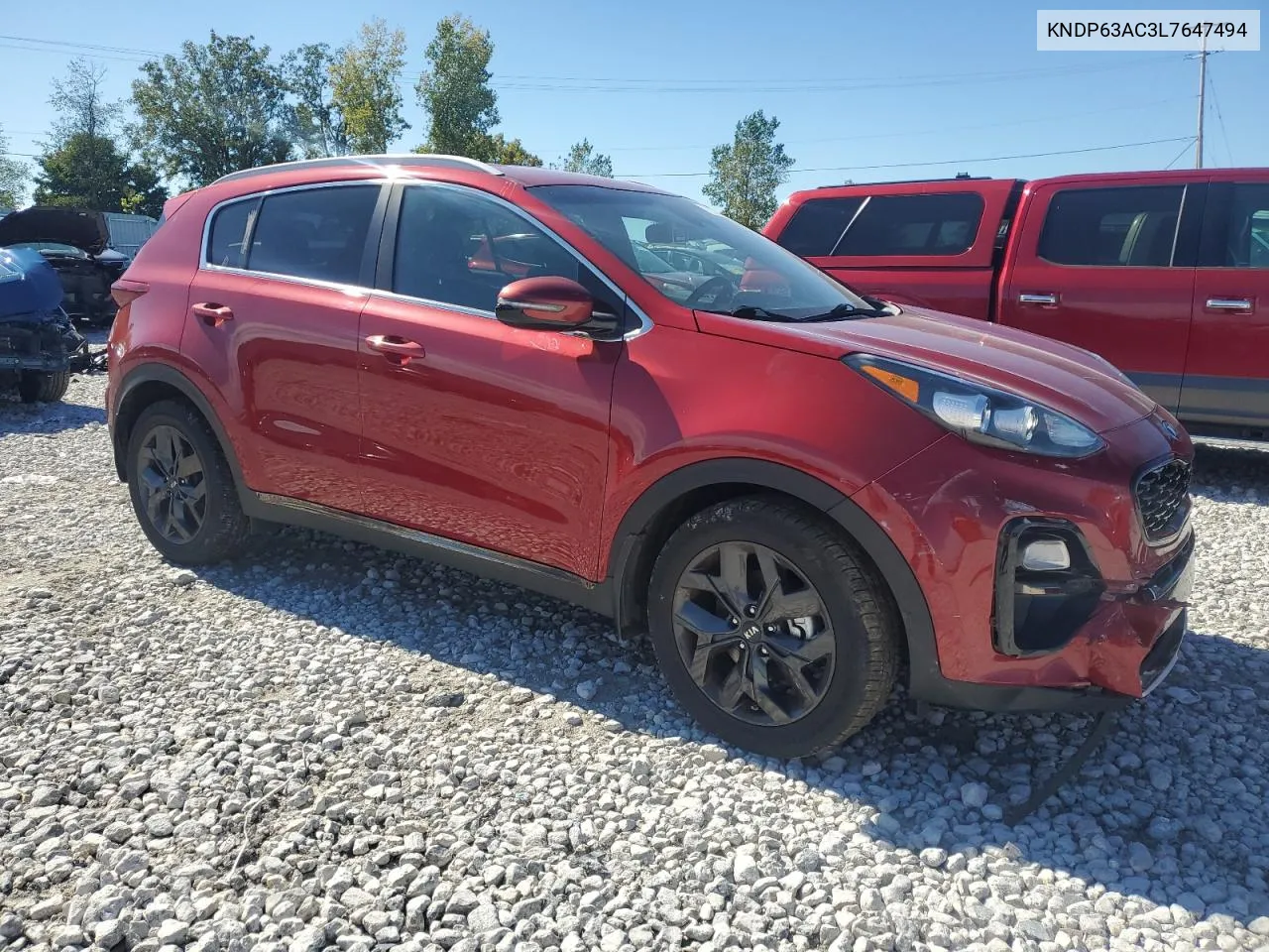 2020 Kia Sportage S VIN: KNDP63AC3L7647494 Lot: 72785344