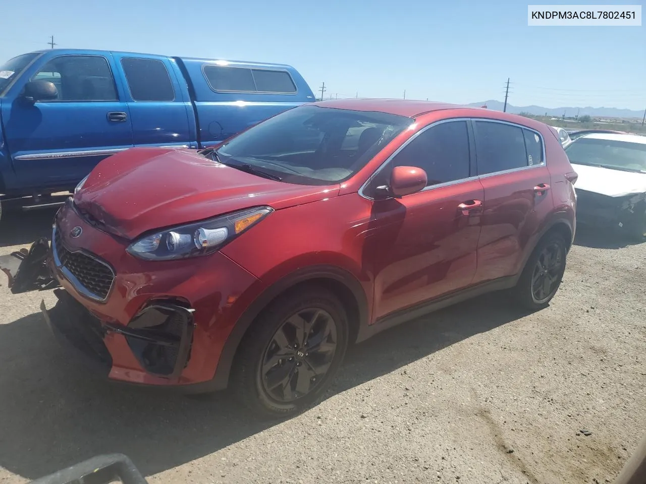 2020 Kia Sportage Lx VIN: KNDPM3AC8L7802451 Lot: 72827454