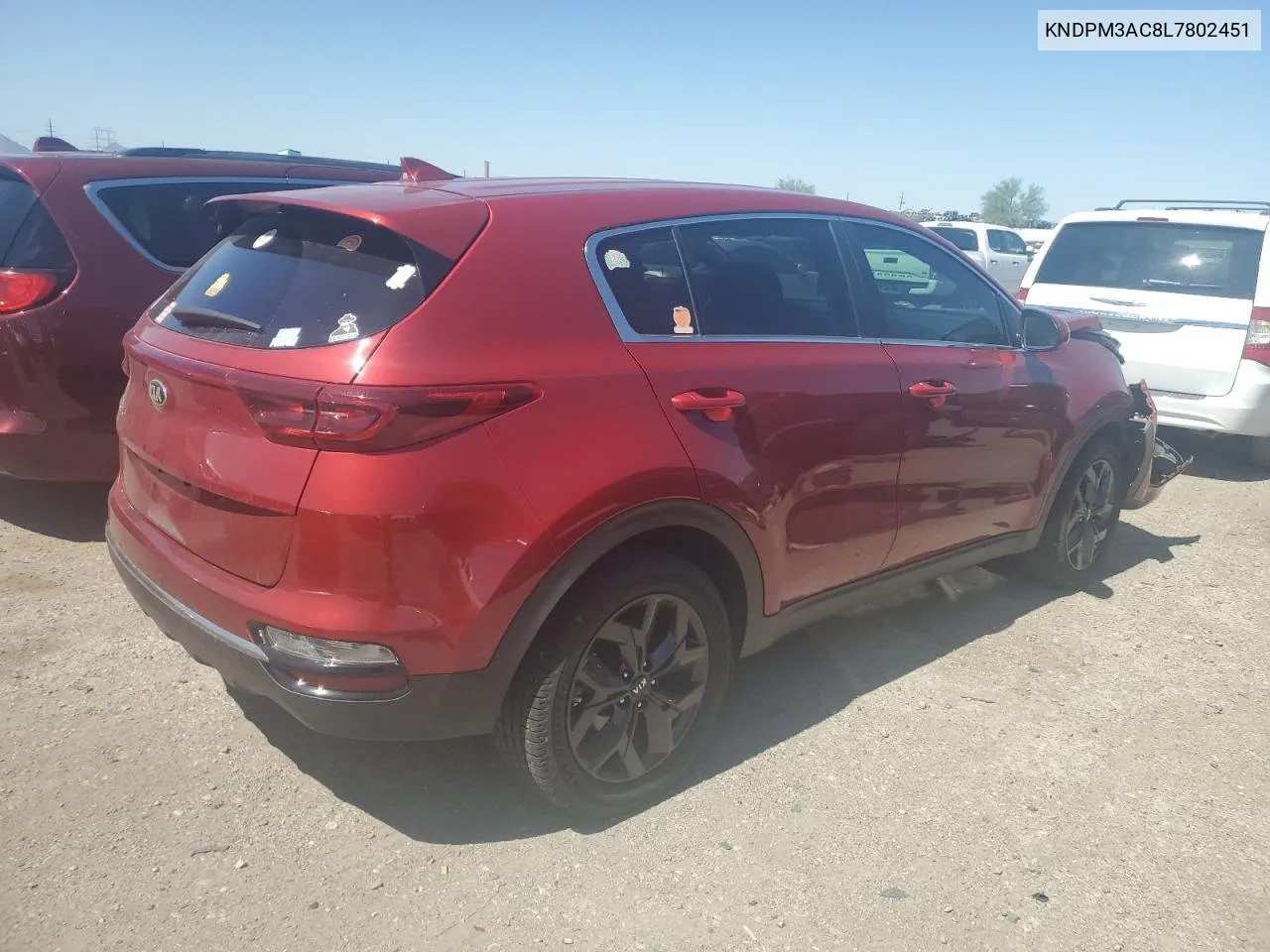 2020 Kia Sportage Lx VIN: KNDPM3AC8L7802451 Lot: 72827454