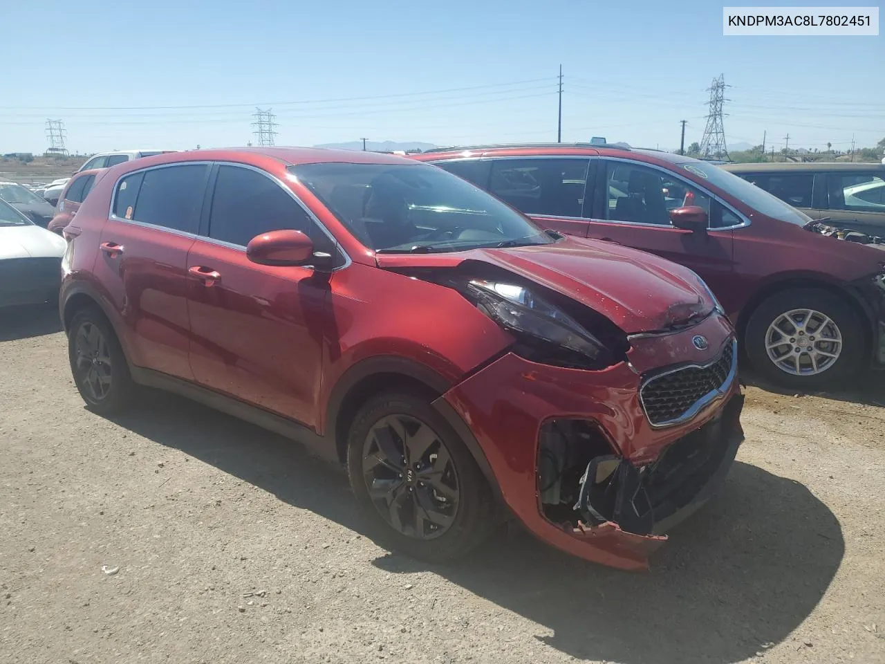 2020 Kia Sportage Lx VIN: KNDPM3AC8L7802451 Lot: 72827454