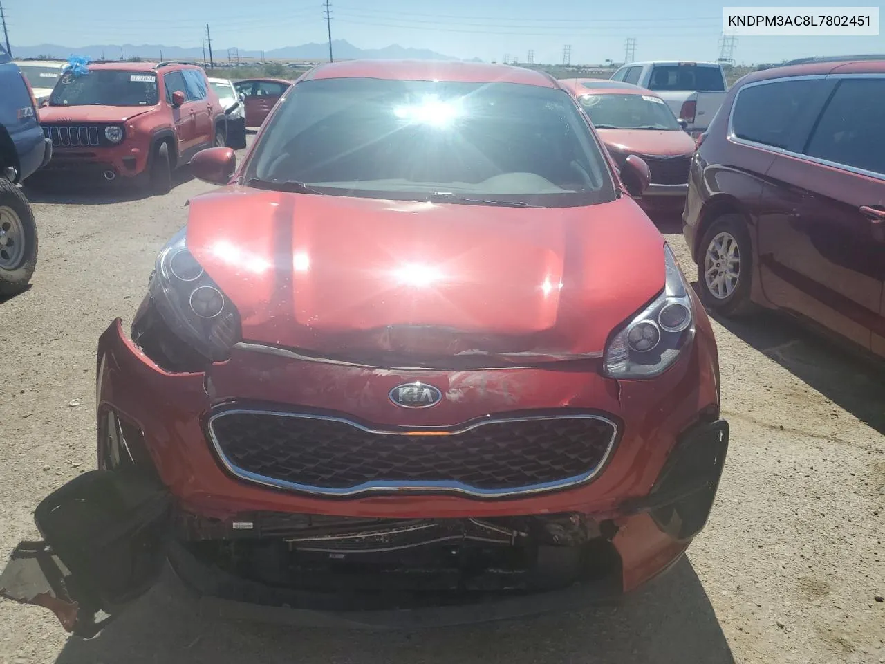 2020 Kia Sportage Lx VIN: KNDPM3AC8L7802451 Lot: 72827454