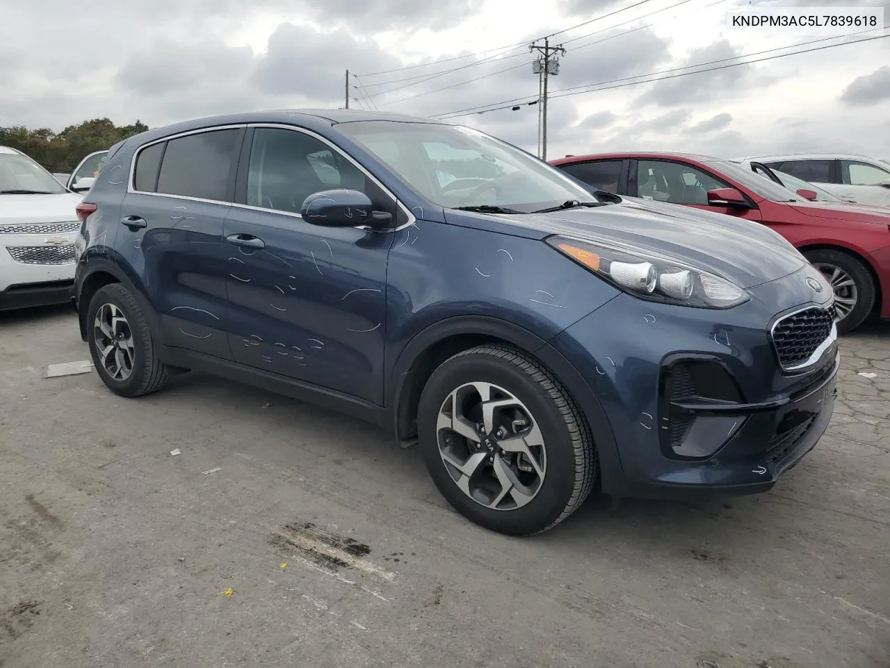 2020 Kia Sportage Lx VIN: KNDPM3AC5L7839618 Lot: 73136194