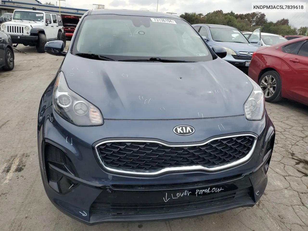 2020 Kia Sportage Lx VIN: KNDPM3AC5L7839618 Lot: 73136194