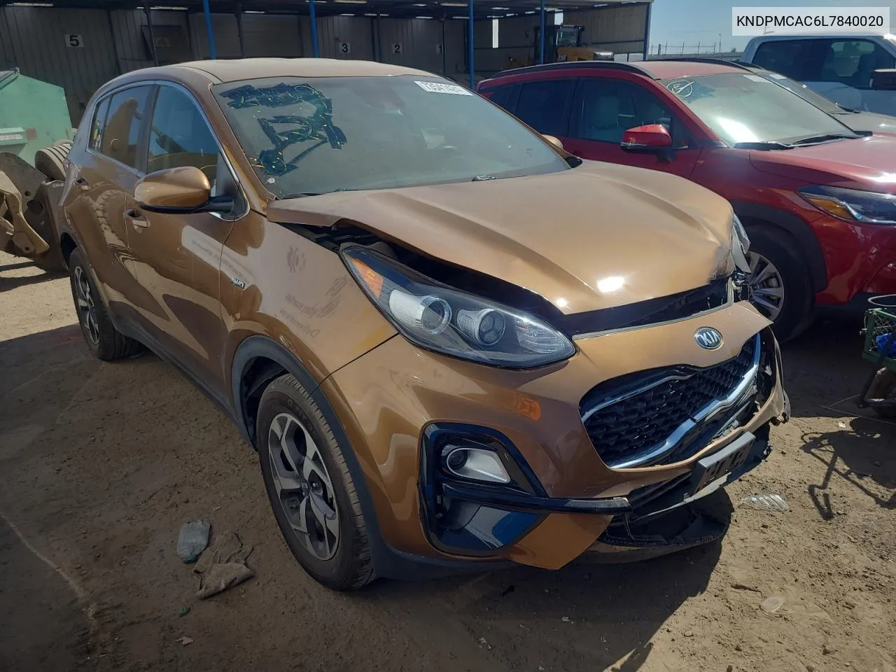 2020 Kia Sportage Lx VIN: KNDPMCAC6L7840020 Lot: 73541424