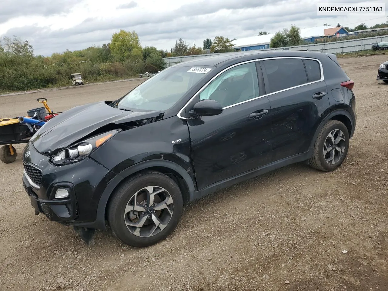 2020 Kia Sportage Lx VIN: KNDPMCACXL7751163 Lot: 73553774