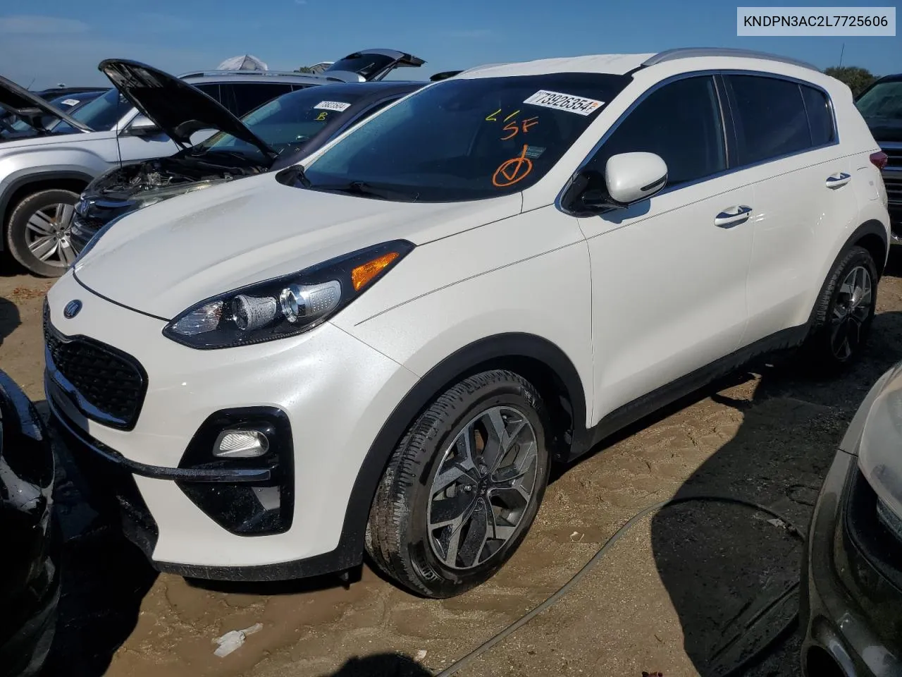 2020 Kia Sportage Ex VIN: KNDPN3AC2L7725606 Lot: 73926354