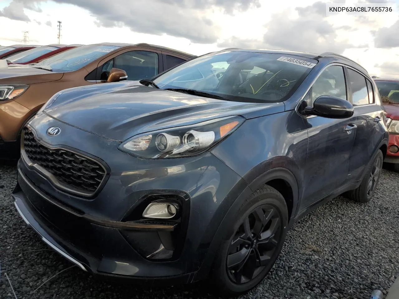 2020 Kia Sportage S VIN: KNDP63AC8L7655736 Lot: 74035054