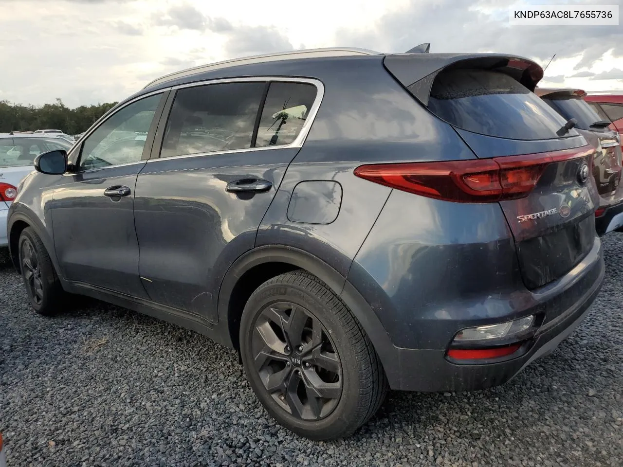 2020 Kia Sportage S VIN: KNDP63AC8L7655736 Lot: 74035054